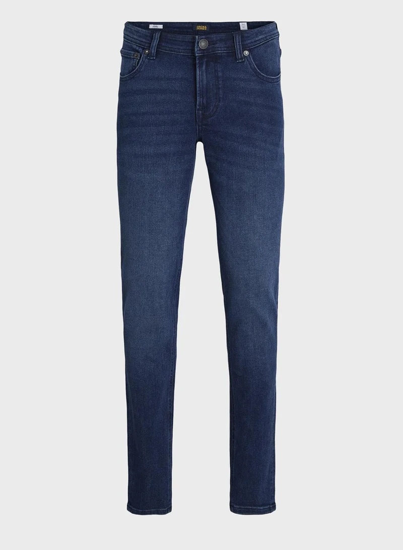 Jack & Jones Junior Youth Mid Wash Slim Fit Jeans