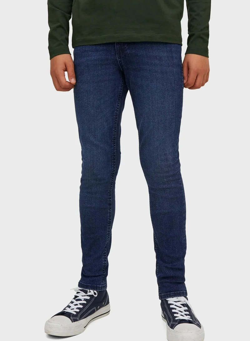 Jack & Jones Junior Youth Mid Wash Slim Fit Jeans