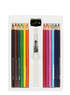 DOMS 12-Piece Watercolour Pencil With Water Brush  - Image 2