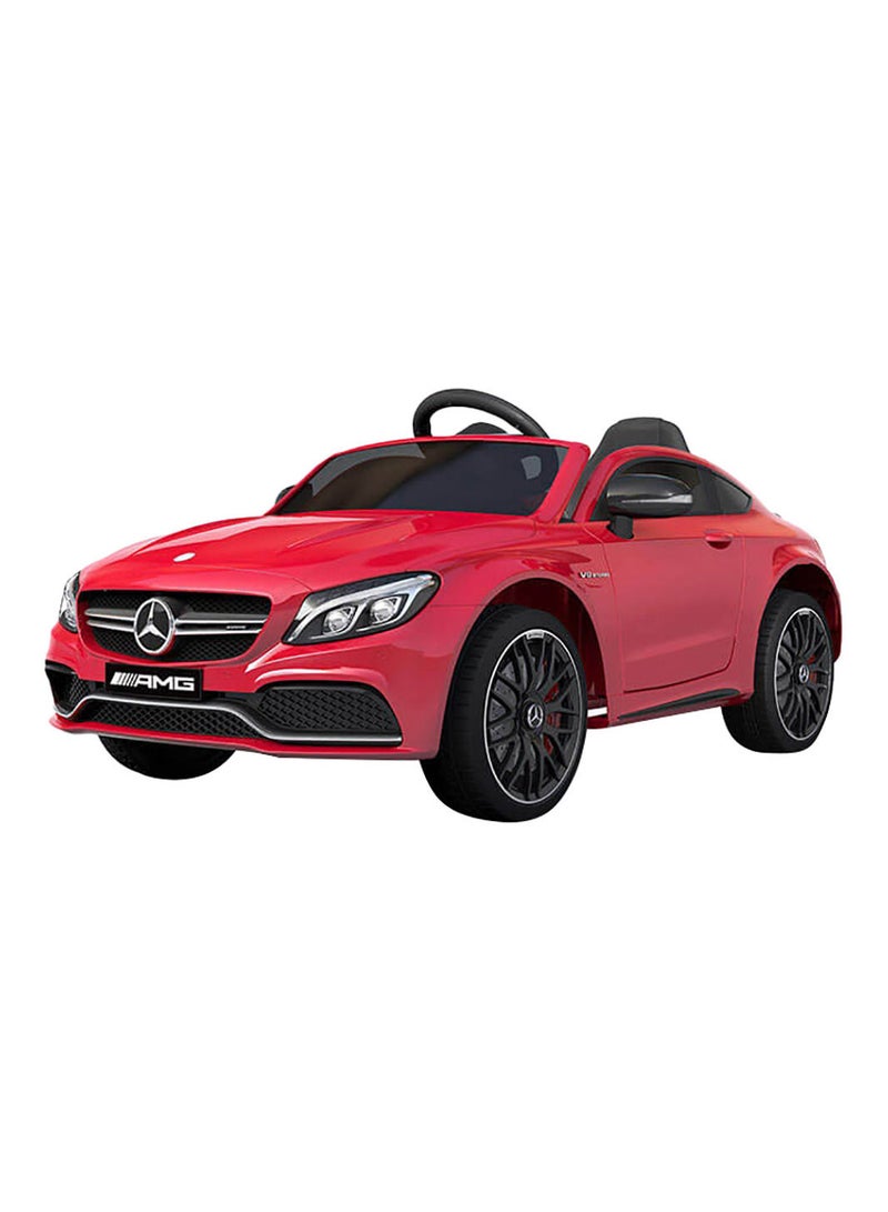 Mercedes 12v Mercedes Benz C63 Kids Rideon car - Red - Image 1