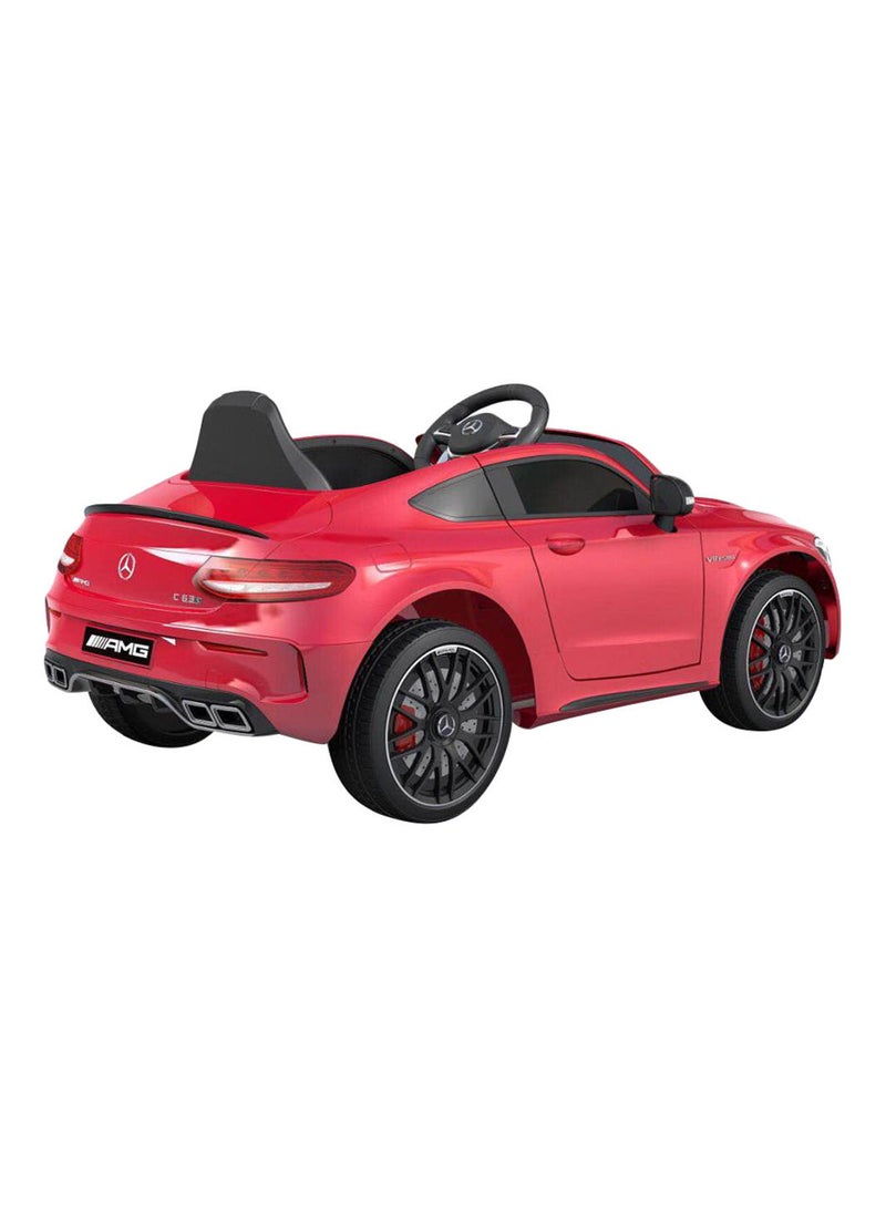 Mercedes 12v Mercedes Benz C63 Kids Rideon car - Red - Image 2