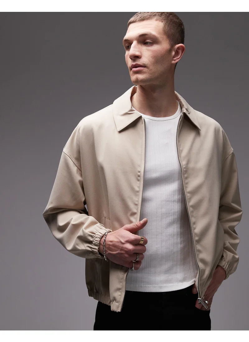 توب مان Harrington Textured Jacket
