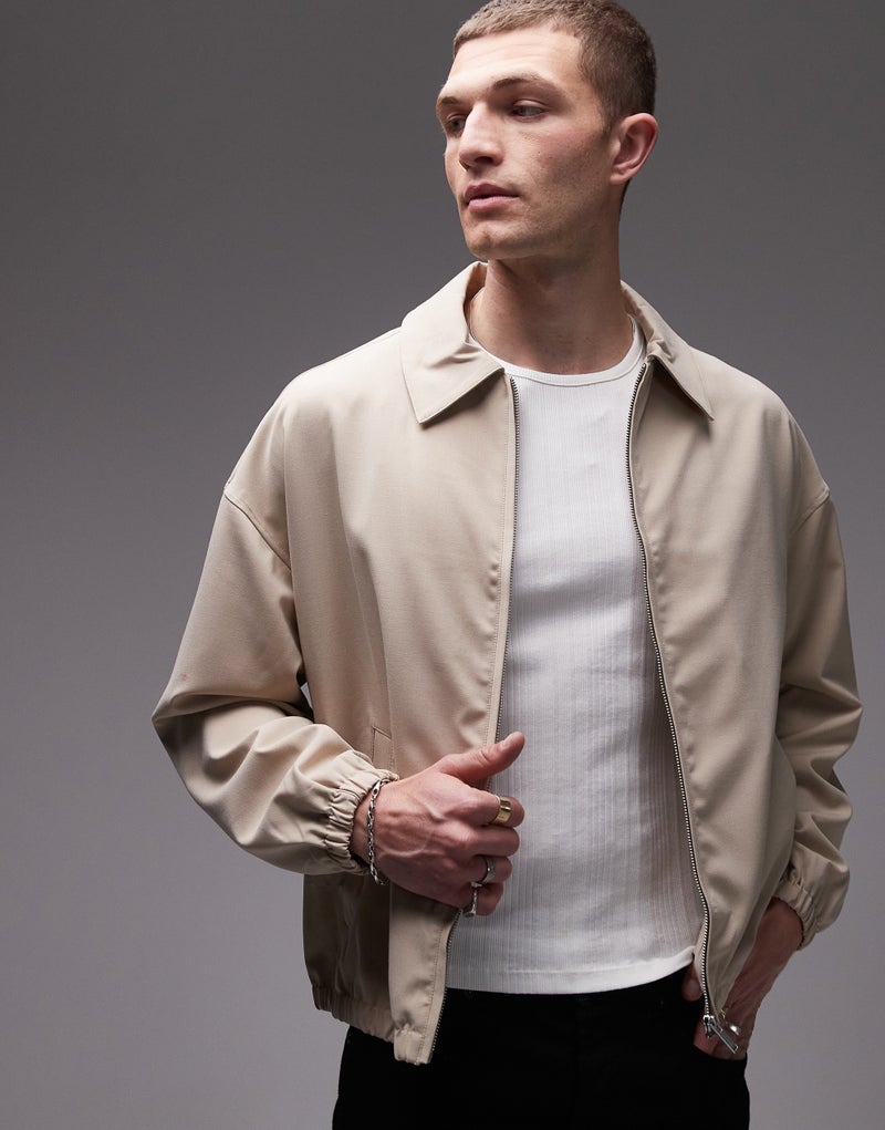 TOPMAN Harrington Textured Jacket  - Image 1