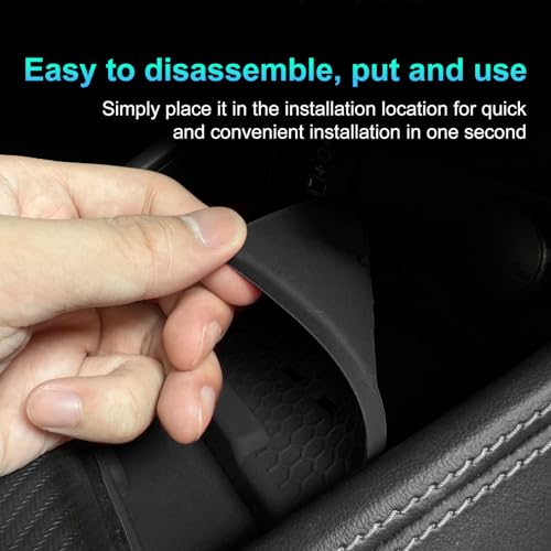 FDAIUN Wireless Charging Protective Pad for Ford Mustang 2024 Silicone Material Center Controls Cell Phone Automobile Pads Mats (Black) - Image 5