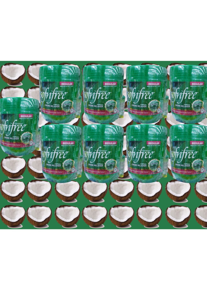 سوفن فري 9 قطع كريم فرد الشعر سوفن فري كورتيكال الجديد بجوز الهند اكثر تنعيم  450 مل - Image 1