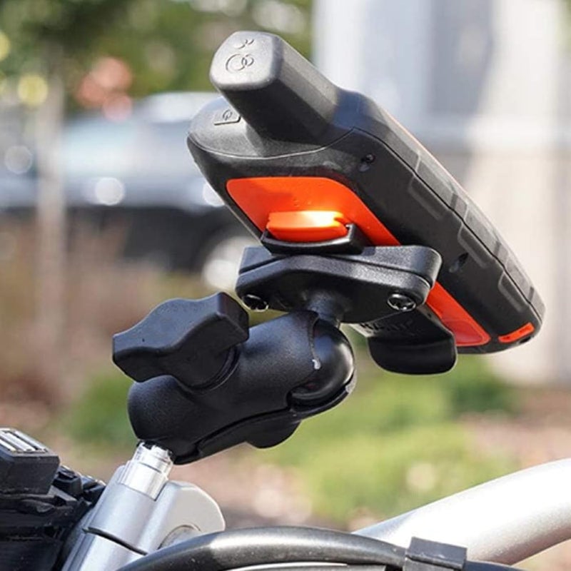 Motorcycle GPS Mount Nylon Handlebar Mounts Spine Clip Holder with 1 Inch Ball for Handheld Device Black (Back Clip Kit) - Image 5
