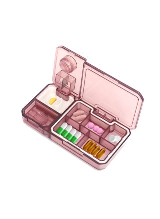 Pill Cutter, 3 in 1 Multi-Functional Lightweight Red Aesthetic Pill Organizer with Pill Cutter for Small or Large Pills, Crushes Pills, Vitamins, Tablets, for Easy Pill Management (1 Pack) - pzsku/ZECE286E004F4D93174A3Z/45/_/1702545158/2f779b28-c3d6-4ace-910e-25f77e9808ad