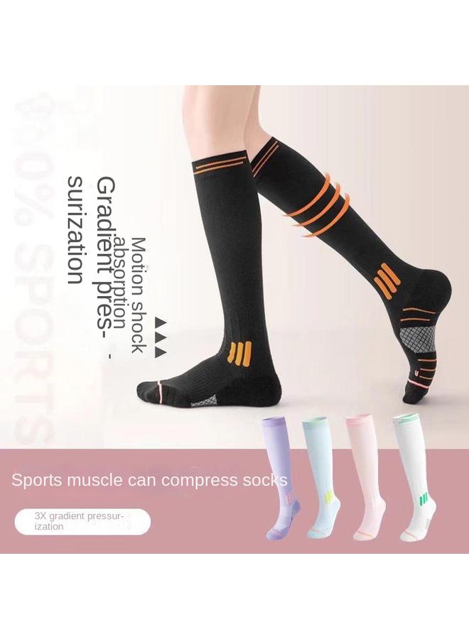Bluejw ZUZB Spring And Autumn Calf Pressure Sports Socks Summer Yoga Women's Running Rope Skipping Skipping Socks Muscle Compression Socks  - Image 3