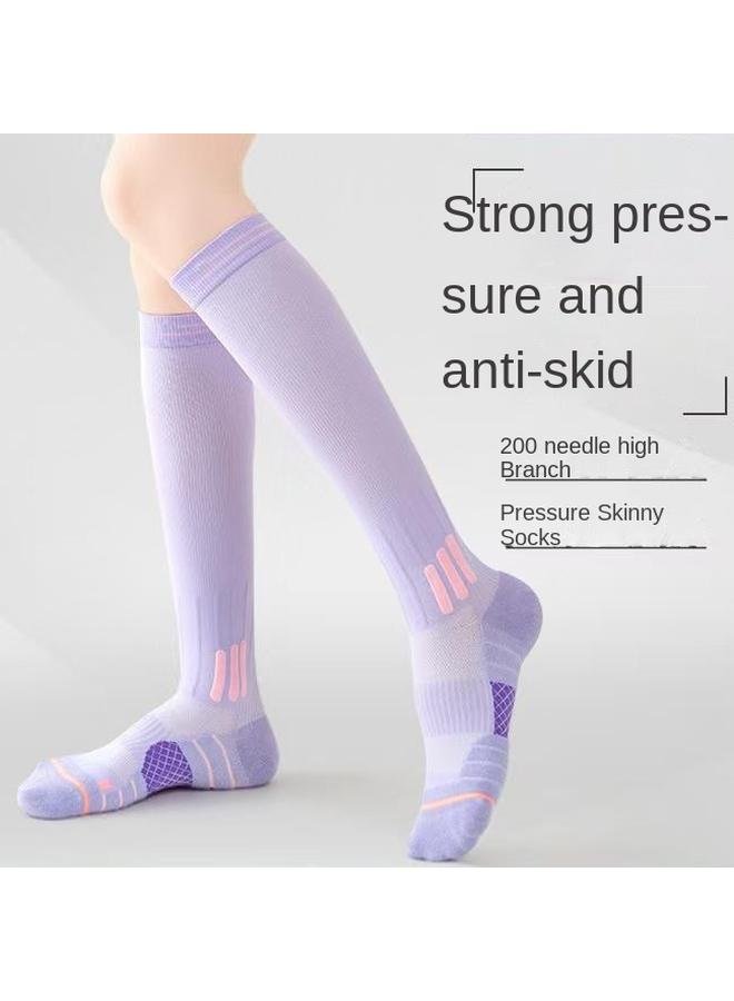 Bluejw ZUZB Spring And Autumn Calf Pressure Sports Socks Summer Yoga Women's Running Rope Skipping Skipping Socks Muscle Compression Socks  - Image 4