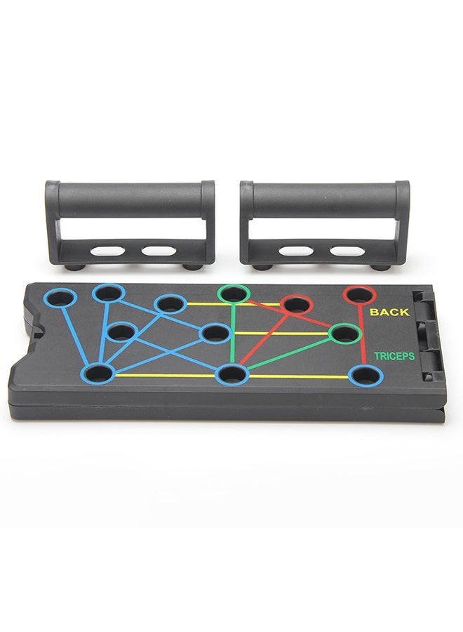 الصلبة دفع لوحة 24 في 1 معدات التمرين المنزلي متعددة الوظائف دفع يقف نظام اللياقة البدنية أرضية الصدر عضلات التمرين المعدات المهنية حرق الدهون تدريب القوة الذراع الرجال والنساء الأوزان - Image 2