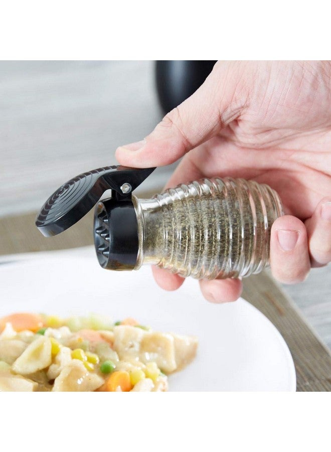 Tablecraft Moisture Proof Beehive Salt And Pepper Shakers | Black And White Hinged Flip Top | No Spill | No Clog | 2 OZ Set Of 2 - Image 3