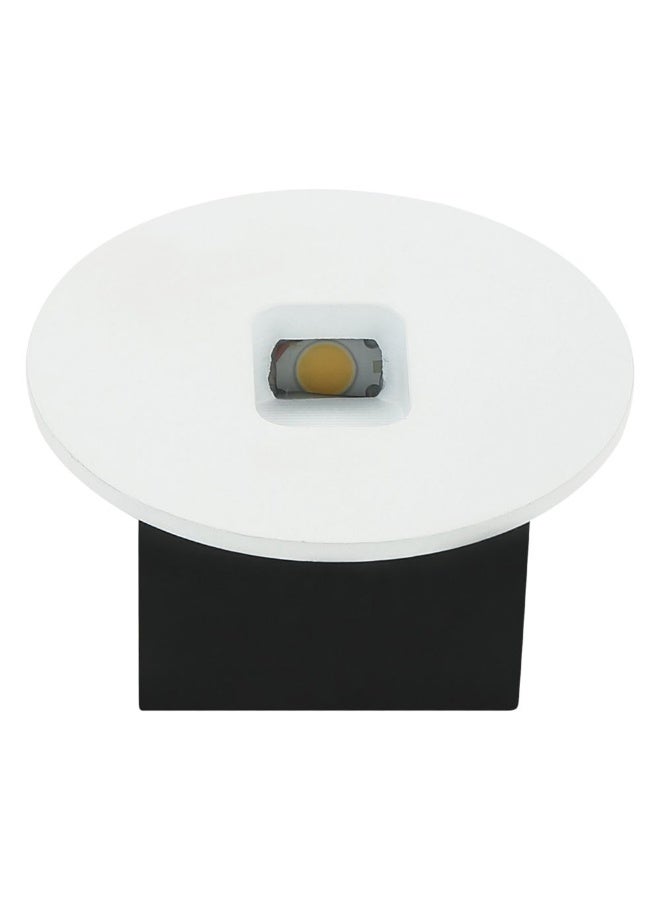 DANUBE HOME Milano 3W Outdoor Light Round Durable Aluminum,Glass,Plastic Box White Finish With Led Wall Lights Out Door Wall-Light Fixture Outdoor Lighting For Gardens, Patios, & Pathways - 10X5.3X4Cm