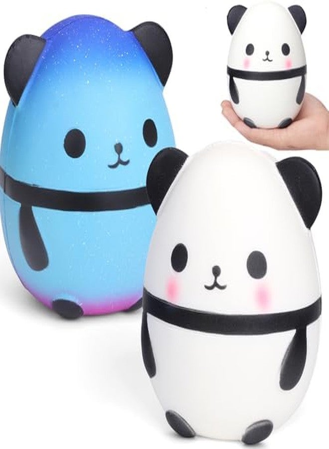 Cybemaga 5.5 Inches Squishies Panda Egg for Boys Girls, Soft Slow Rising Mini Animal Squishies Squeeze Fidget Toys for Kids, Birthday Goodie Bag Stuffers for Party - Image 1