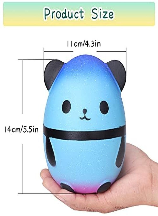 Cybemaga 5.5 Inches Squishies Panda Egg for Boys Girls, Soft Slow Rising Mini Animal Squishies Squeeze Fidget Toys for Kids, Birthday Goodie Bag Stuffers for Party - Image 2