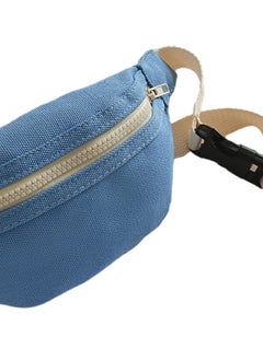 Excefore Pack, Waist Pack for Kid, Solid Canvas Chest Crossbody Purse Bags, Fashion Belt Bags Gifts for Teen Girls, Bag for Travel Hiking Cycling Running, Blue  - Image 3