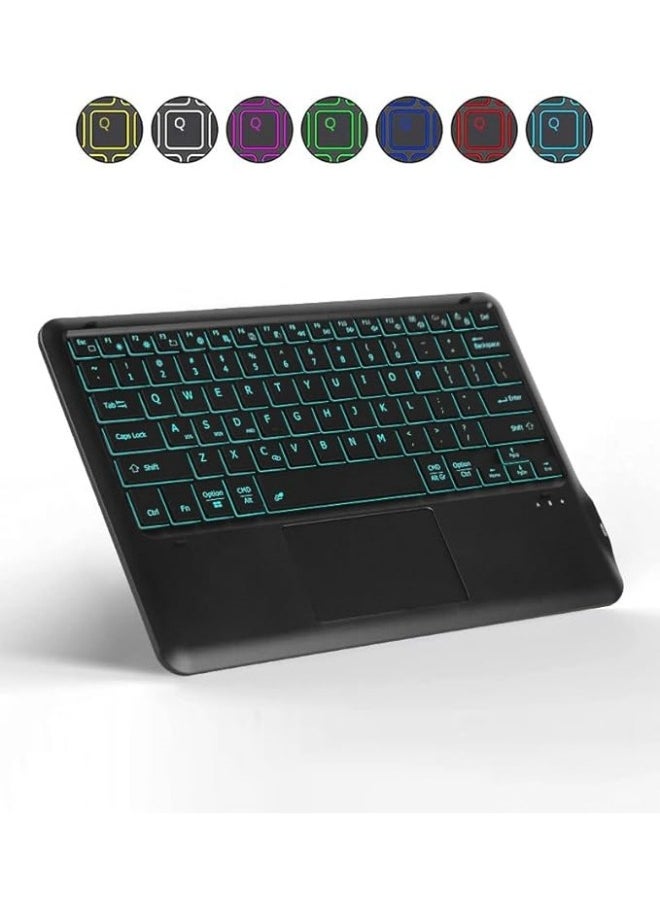 Generic - Detachable Touchpad Keyboard Case Compatible with Samsung Galaxy Tab S9 FE Plus 2023 12.4 inch,Backlight, Flip Stand Case for Tab S9 FE+ - Image 1
