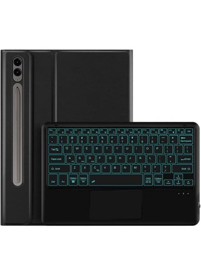 Generic - Detachable Touchpad Keyboard Case Compatible with Samsung Galaxy Tab S9 FE Plus 2023 12.4 inch,Backlight, Flip Stand Case for Tab S9 FE+ - Image 1