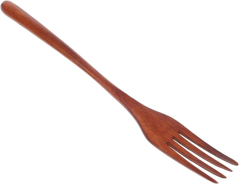 Cabilock Wooden Forks: Japanese Style Reusable Wood Tasting Fork for Salad, Pasta, Grill, Fruit, Noodles - Kitchen Cooking Serving Utensil - Image 1