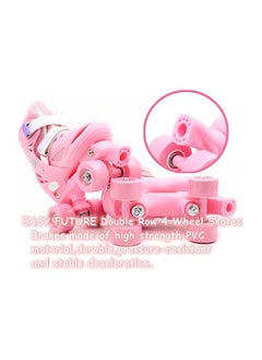 EASY FUTURE Roller Skates Adjustable Size Double Row 4 Wheel Skates for Children Skates for Boys And Girls Including Full Protective Gear Pink Colour  - Image 3