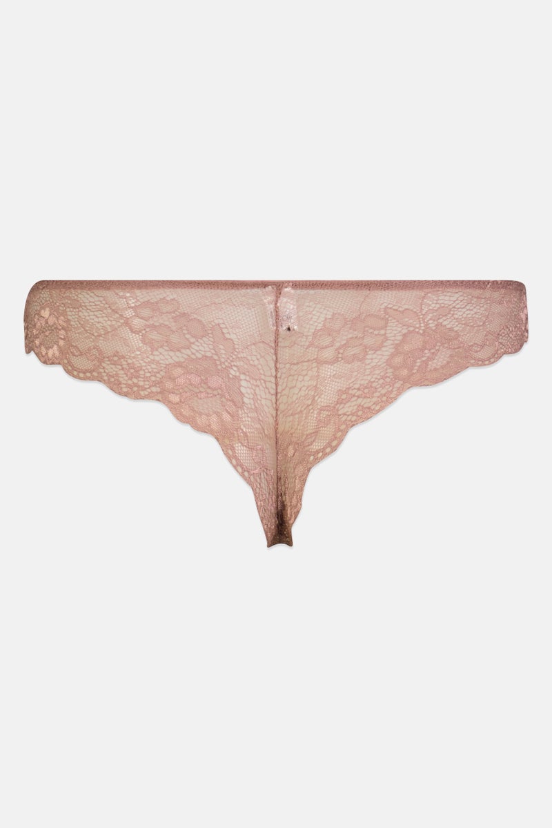 French Affair Women 3 Pcs Mesh Thong Panties, Multicolor - Image 3