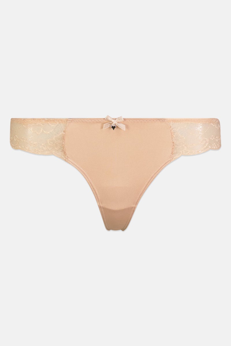 French Affair Women 3 Pcs Mesh Thong Panties, Multicolor - Image 5