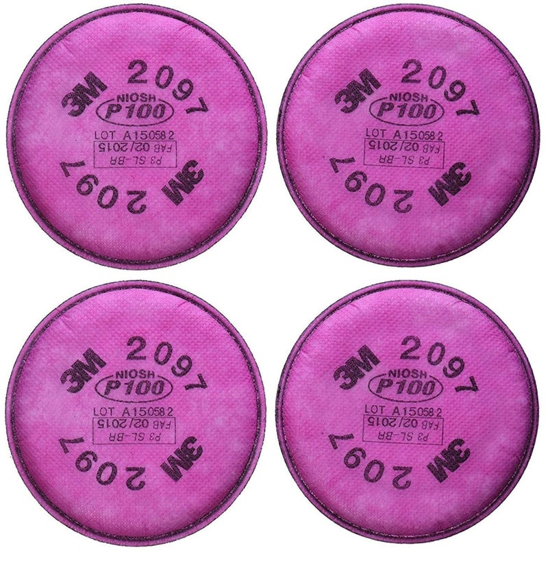 3M 2097 P100 Particulate Filter with Organic Vapor Relief, 2 Pairs (4 Filters) - Image 4