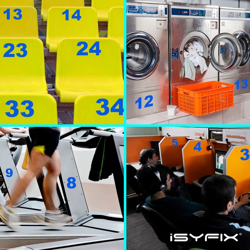 iSYFIX Blue Vinyl Numbers Stickers - 6 Inch Self Adhesive - 2 Sets - Premium Decal Die Cut and Pre-Spaced for Mailbox, Signs, Window, Door, Cars, Trucks, Home, Business, Address Number, Indoor or Outdoor - Image 3