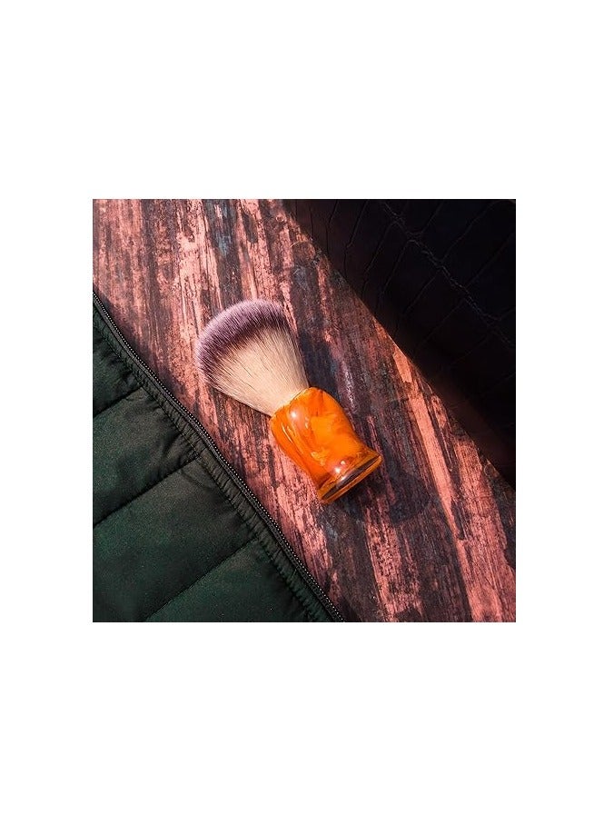 RUBAB MEN Premium Soft Shaving Brush for Men |Firefly Edition| Experience Luxury Shaving with Cruelty-Free Bristles & Vibrant Orange Ergonomic Handle | Handcrafted with Passion in India - Image 3