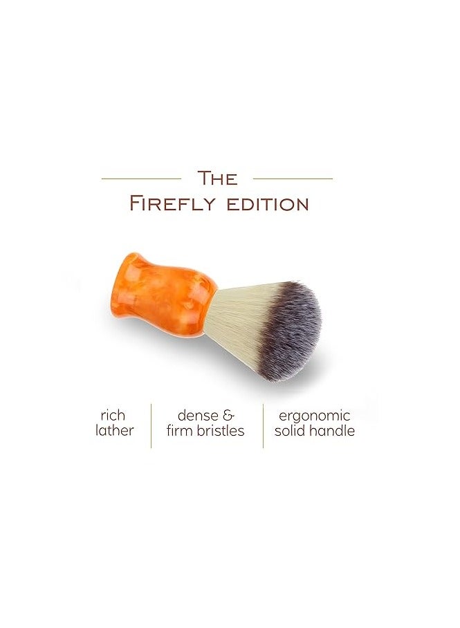 RUBAB MEN Premium Soft Shaving Brush for Men |Firefly Edition| Experience Luxury Shaving with Cruelty-Free Bristles & Vibrant Orange Ergonomic Handle | Handcrafted with Passion in India - Image 4
