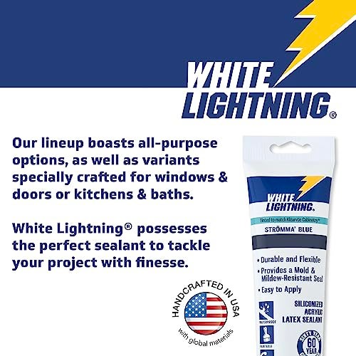 WHITE LIGHTNING 3006 لاصق سيليكون سريع الجفاف متعدد الأغراض أبيض - Image 2