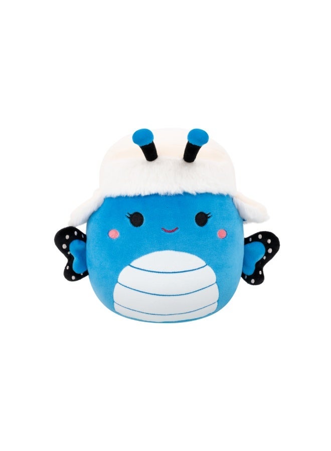 Squishmallows Little Plush Earling Waverly Blue Butterfly Plush Toy with Trapper Hat â€“ 13 cm Soft Collectible Stuffed Animal - Image 1