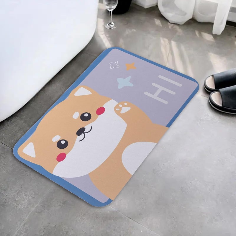 UMAI X SAVYA Home Multipurpose Mat for Kids Bedroom, Play Area, Living Room, Bathroom, Shower | 60 x 40, Lavender | Anti-Skid, Cartoon Design - Image 1
