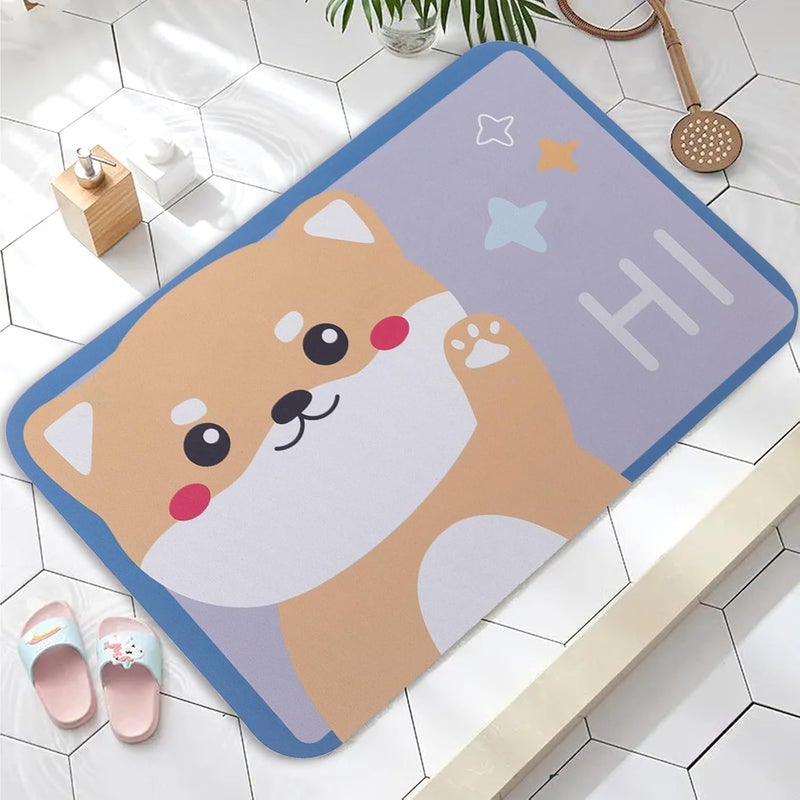 UMAI X SAVYA Home Multipurpose Mat for Kids Bedroom, Play Area, Living Room, Bathroom, Shower | 60 x 40, Lavender | Anti-Skid, Cartoon Design - Image 4