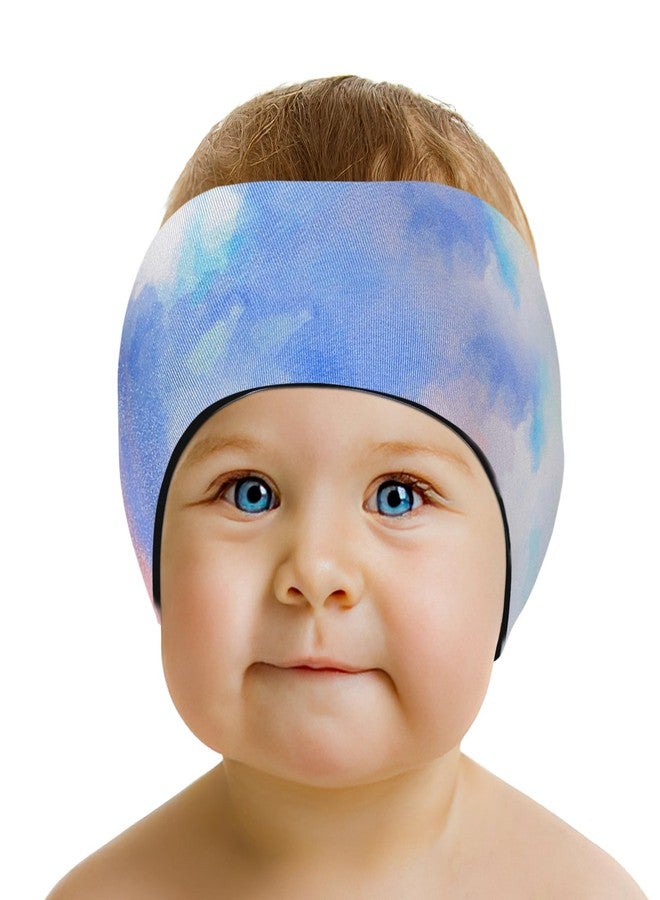 HeySplash Swimming Headband, Swimming Earplugs Ear Band Swimmer Ear Protection Kids Ear Plugs, Neoprene Ear Guard and Hair Guard for Kids Toddlers, Hold Earplugs in, S, Tie-dye Green - Image 1