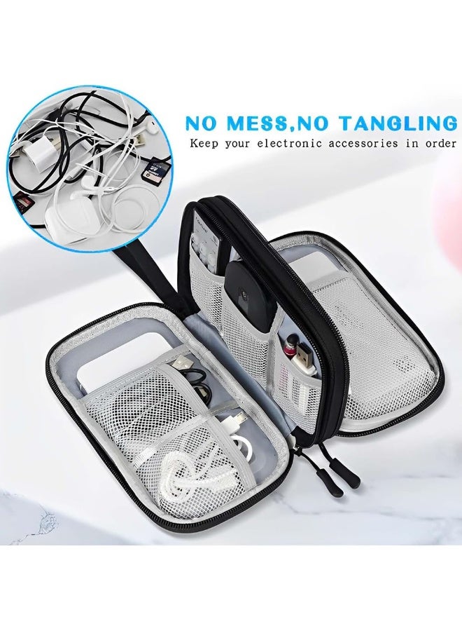jaexest lectronic Accessory Organiser Electronic Accessory Travel Organiser for Cables, Chargers, Headphones, Mobile Phones (Black) - Image 4