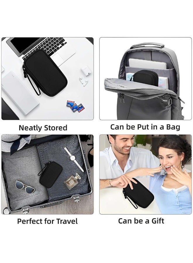jaexest lectronic Accessory Organiser Electronic Accessory Travel Organiser for Cables, Chargers, Headphones, Mobile Phones (Black) - Image 3