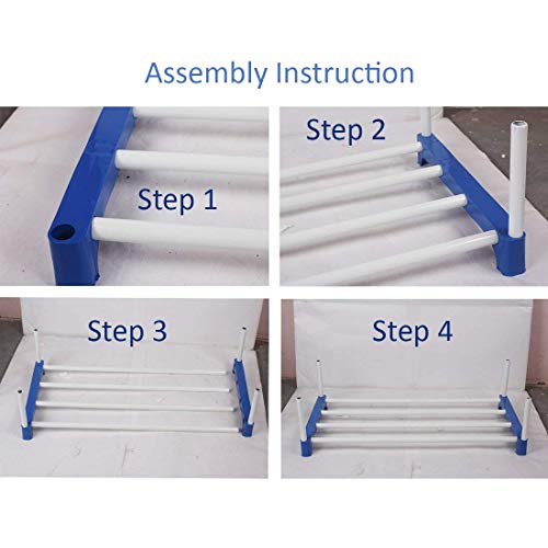 Ebee 8 Pair Plastic Shoe Stand (Blue, 4 Shelves) - Image 2