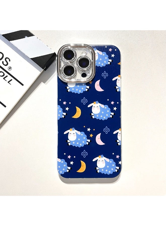NIBEMINENT Cute Good Night Sheep Protective TPU Case Cover For iPhone 15 Plus Clear - Image 1