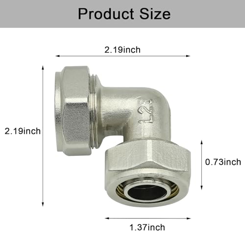 Delixike 2Pack 34 M8067 Equal Elbow Fitting for 34Inch Tubing Compatible with Maxline Shop Garage Compressed Air lineTube System Kit - Image 3