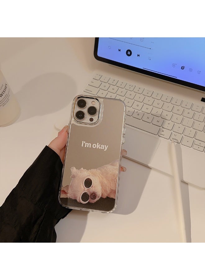 NIBEMINENT Electroplated Mirror Surface The Mischievous Dog Protective TPU Case Cover For iPhone 16 - Image 3