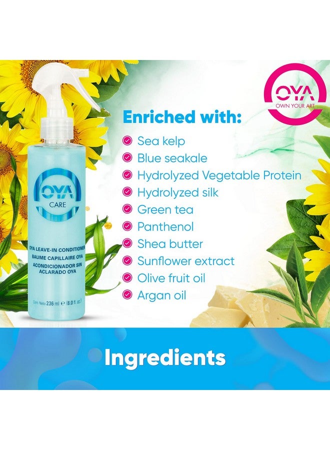 OYA Ya Leave In Hair Conditioner 236 Ml For Natural Color Treated Frizzy And Curly Hair Detangle Defrizz And Hydrate Leavein Conditioner Safe For All Hair Types Sulfate And Paraben Free - Image 3