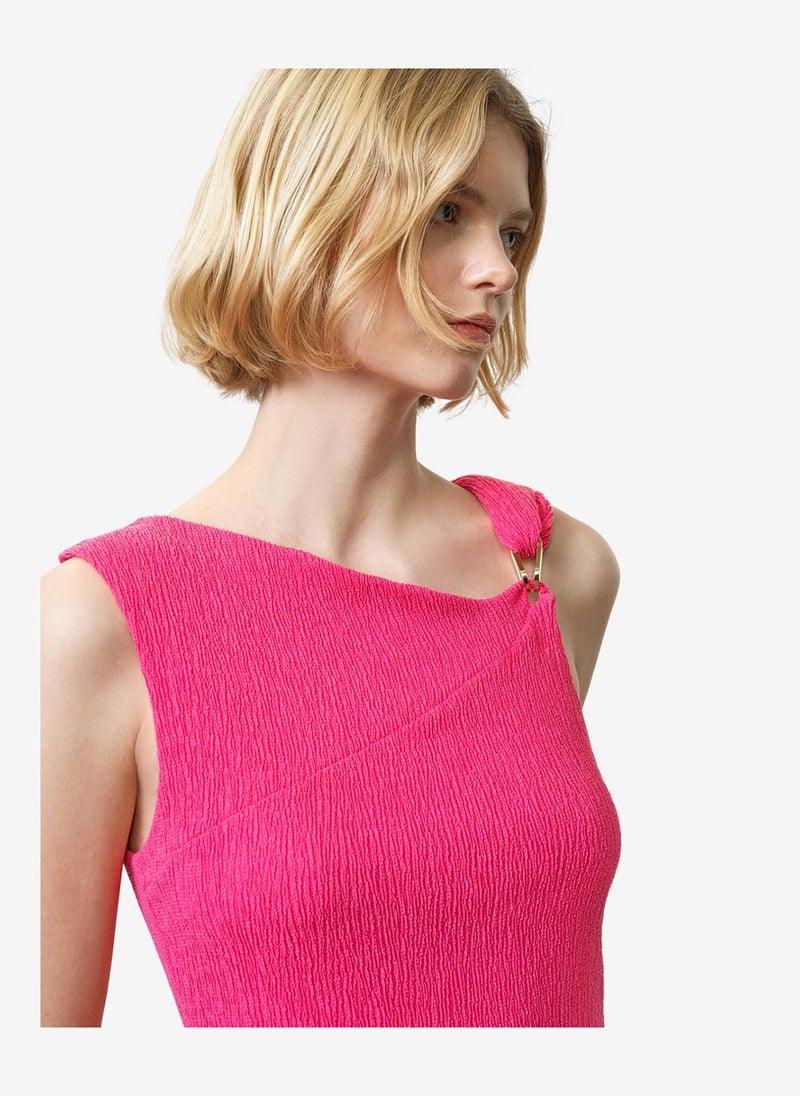 French Connection Women's French Pink Trixie Soft Midi Dress - Image 5