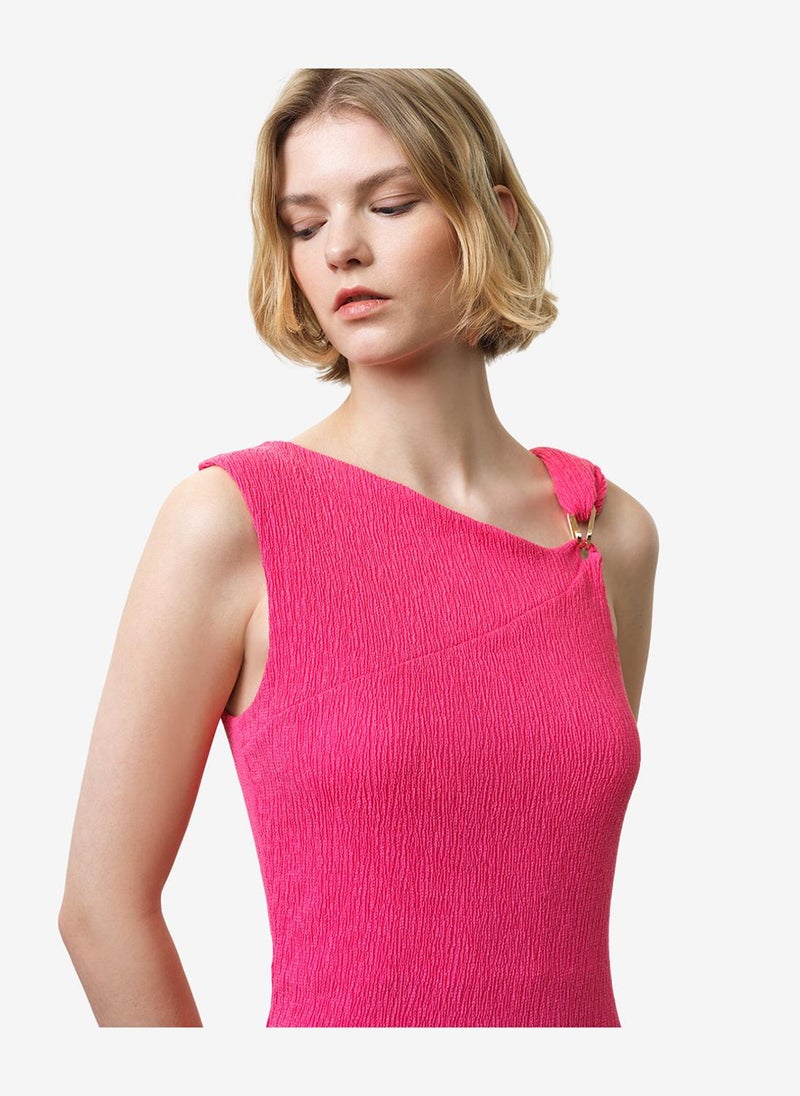 French Connection Women's French Pink Trixie Soft Midi Dress - Image 4