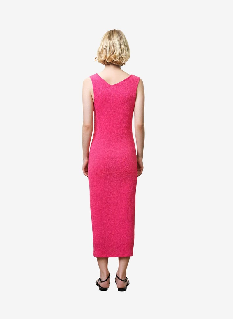 French Connection Women's French Pink Trixie Soft Midi Dress - Image 3