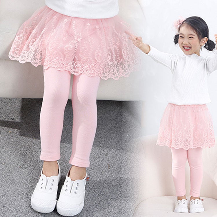 [Multiple Types of Culottes for Options] Spring 2025 Girls Pure Cotton Bottoming Culottes Pure Cotton Pure Color Super Soft Fake Two-Piece Skirt - Image 2