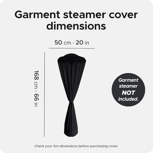 Encasify Garment Steamer Dust-Proof Cover – Universal Fabric Steamer Protective Storage Bag for Home & Commercial Use, Fits All Vertical Clothes Steamers (Black) - Image 3