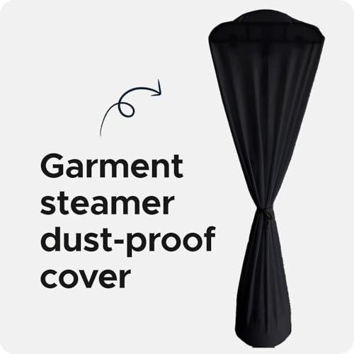 Encasify Garment Steamer Dust-Proof Cover – Universal Fabric Steamer Protective Storage Bag for Home & Commercial Use, Fits All Vertical Clothes Steamers (Black) - Image 2