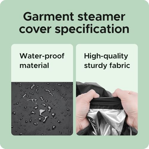 Encasify Garment Steamer Dust-Proof Cover – Universal Fabric Steamer Protective Storage Bag for Home & Commercial Use, Fits All Vertical Clothes Steamers (Black) - Image 4