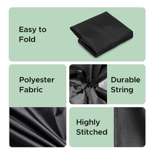 Encasify Garment Steamer Dust-Proof Cover – Universal Fabric Steamer Protective Storage Bag for Home & Commercial Use, Fits All Vertical Clothes Steamers (Black) - Image 5