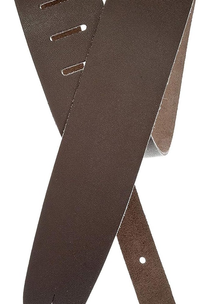 D'Addario Basic Classic Leather Guitar Strap - Brown - Image 1